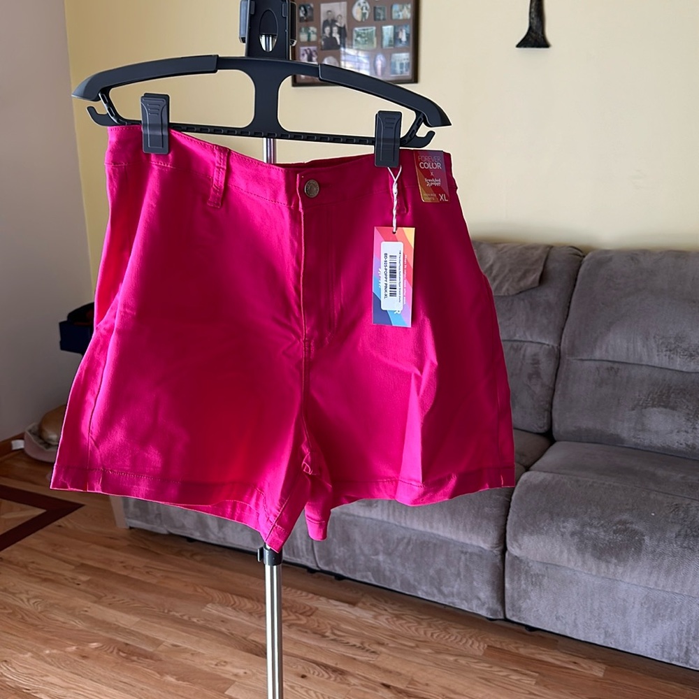 YMI hyper stretch high rise pink shorts